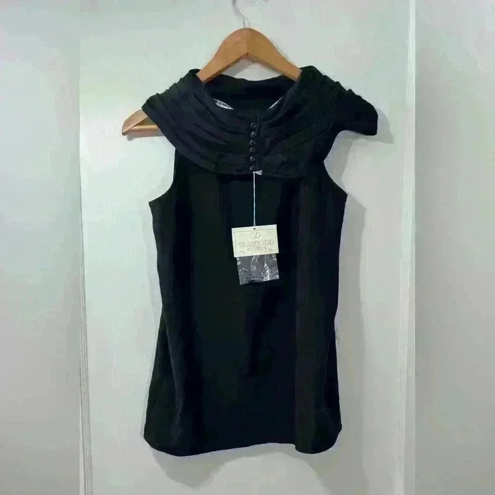 NWT Valentino 100% silk Black Blouse - Made in Italy